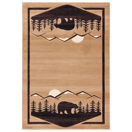 Manmade 7 ft. 10 in. x 10 ft. 6 in. Cottage Treetops Rectangle Area Rug Beige MA3661429